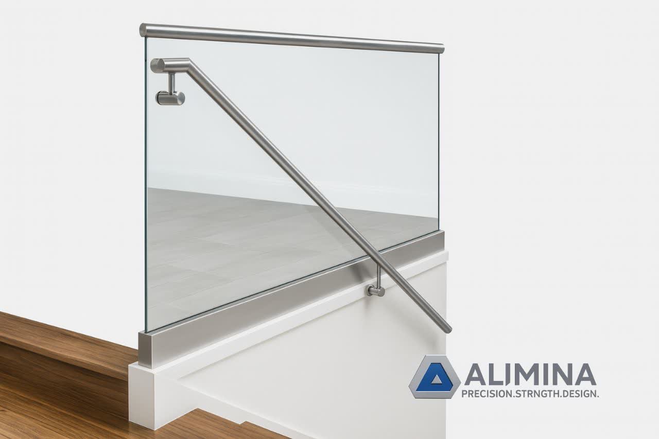 پروفیل نرده شیشه ای آلومینیوم